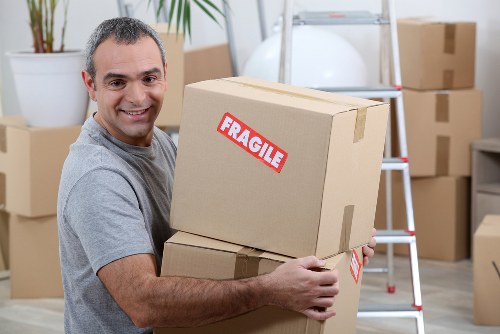 House removals service in Beddington with a moving van near residential homes