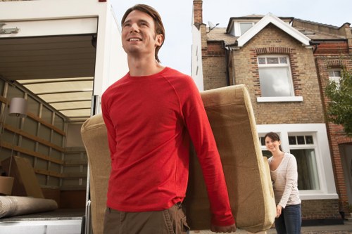 Household items being prepared for relocation in Beddington