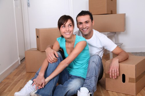 Removal van ready for a residential move near Beddington